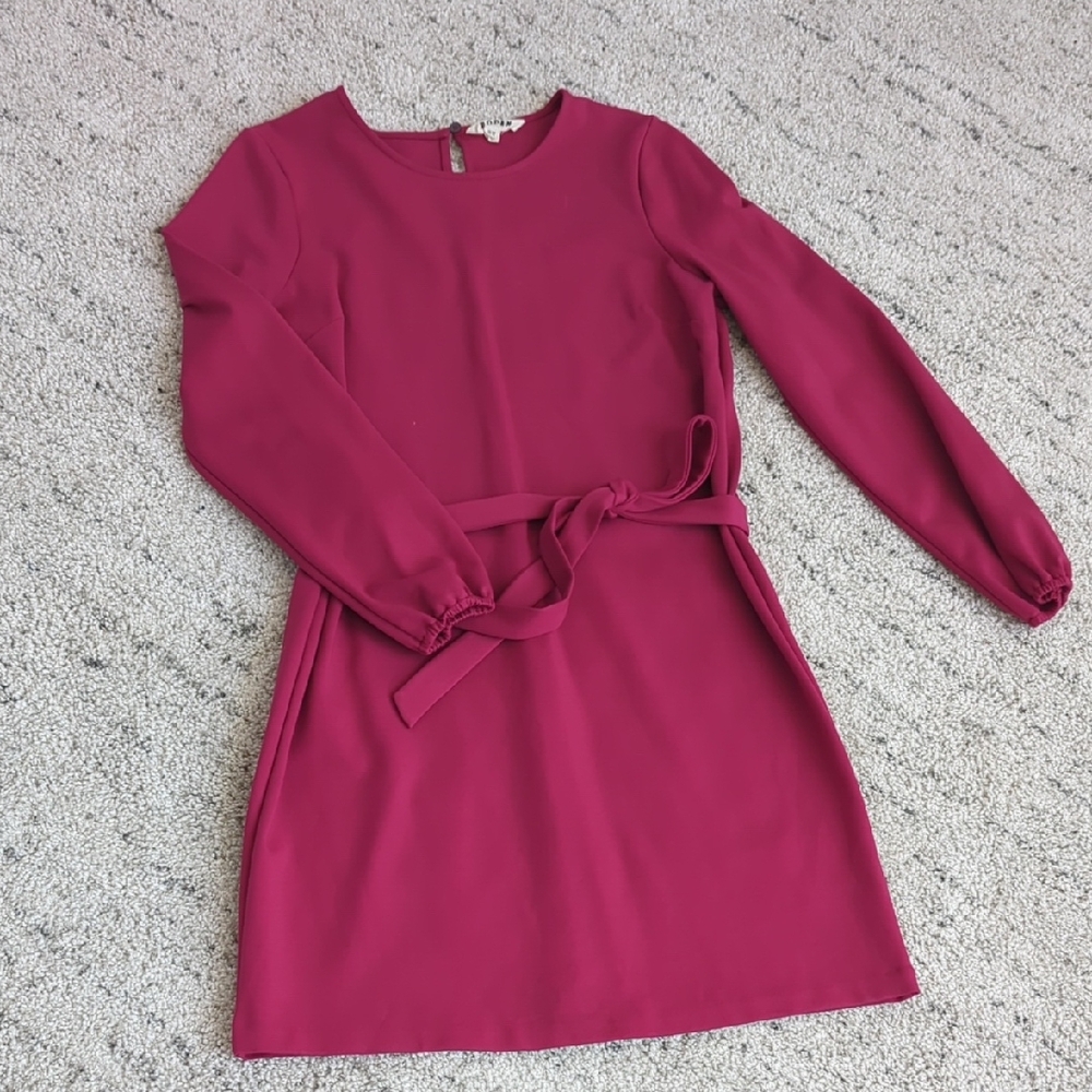 Boden Fuchsia Dress with Button Detail